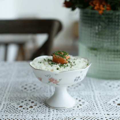 Мимоза с лососем домашнего посола