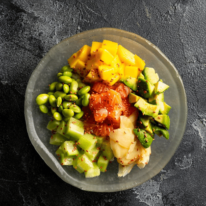 Поке с лососем и тунцом