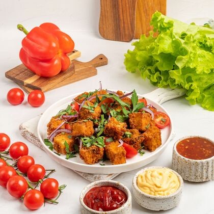 Салат с баклажаном и томатами