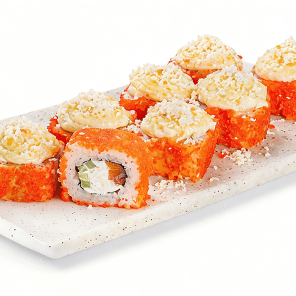 Запеченый с лососем и пармезаном