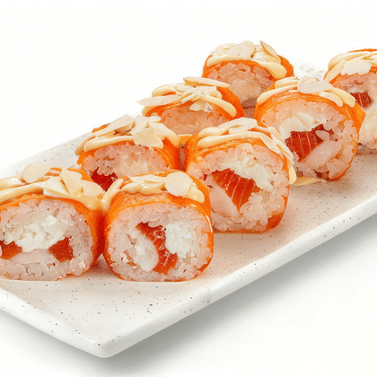 Лосось, креветки в маминори