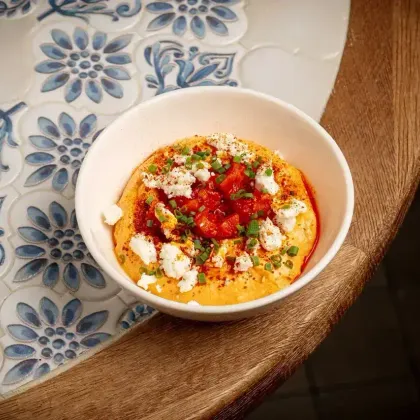 Мусс из феты и печеных перцев