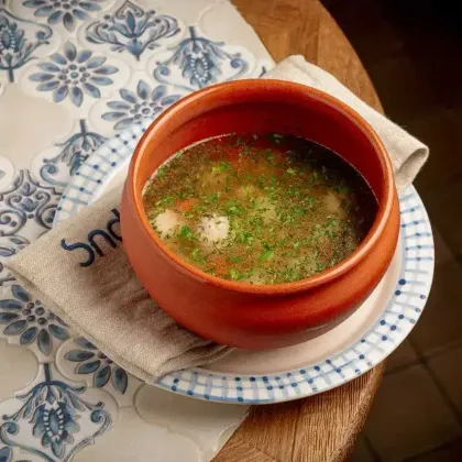 Куриный с орзо и фрикадельками