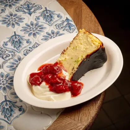 Баскский чизкейк ганаш из белого шоколада