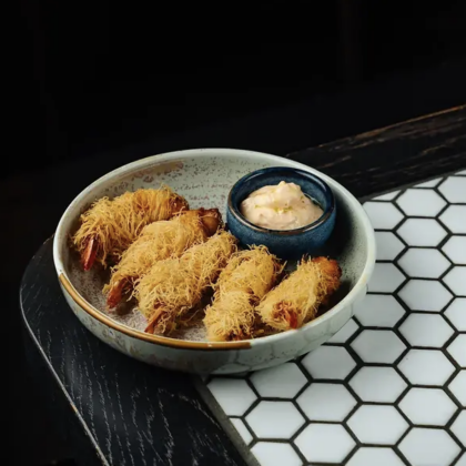 Креветки Катаифи