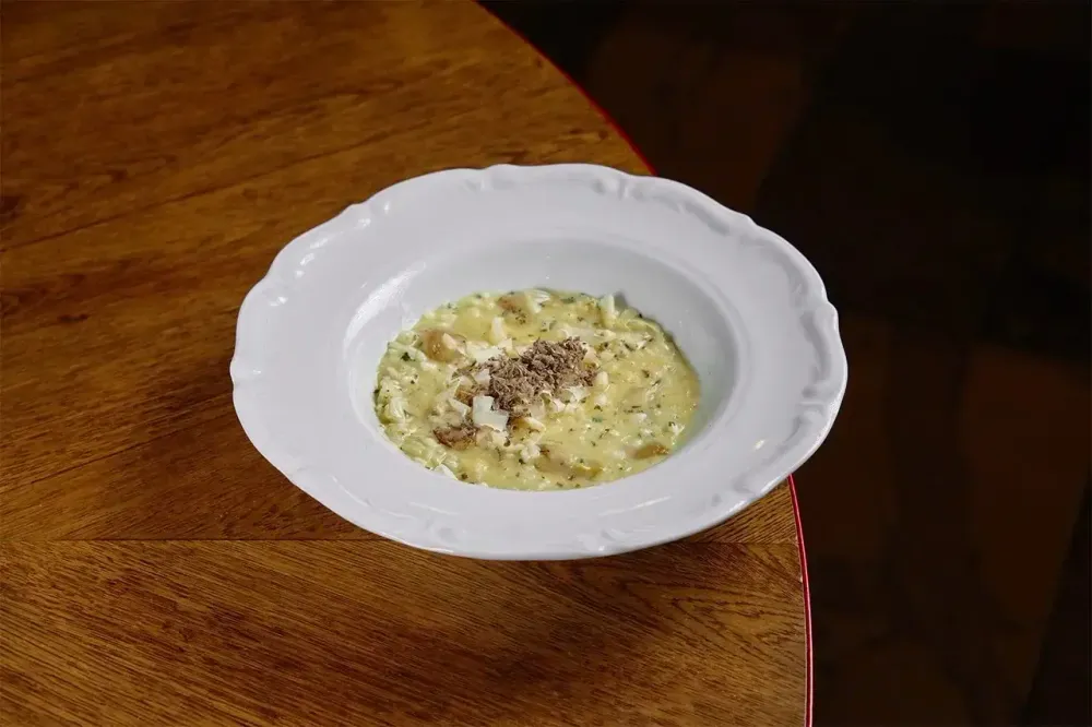 Ризотто с белыми грибами и трюфелем