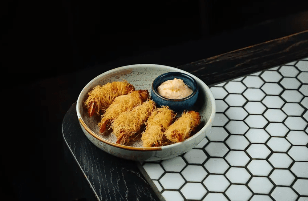 Креветки Катаифи