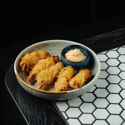 Креветки Катаифи