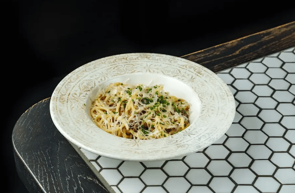 Спагетти с томленой телятиной