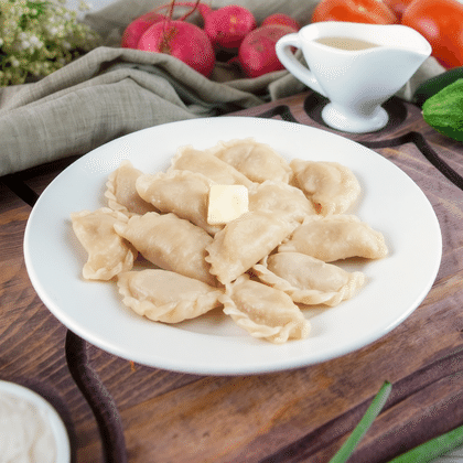 Дост. ВАРЕНИКИ с картошкой и грибами 200/20г