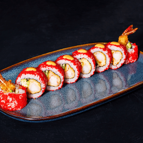 Темпурная креветка с соусом чили-манго