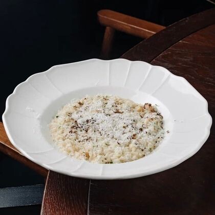 Ризотто с белыми грибами и чёрным трюфелем