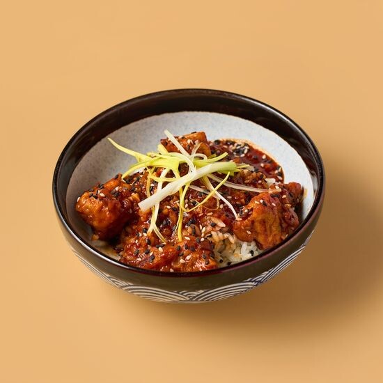 Паровой рис с курицей по-гонконгски