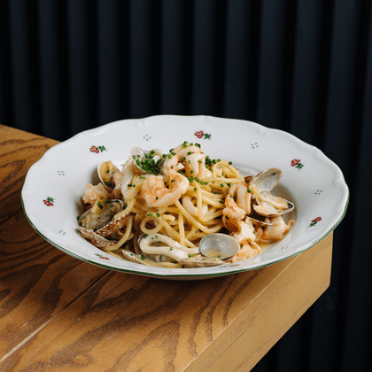 Спагетти с морепродуктами