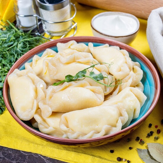 Вареники с говядиной и папоротником