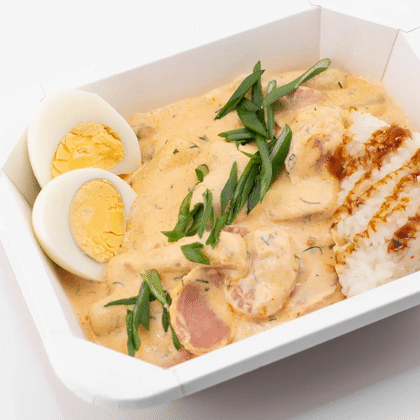 Ток-Поке Сливочный с сосисками