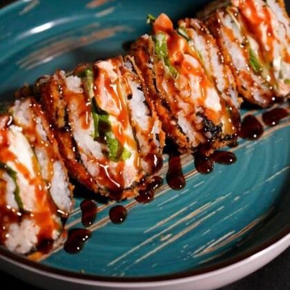 РОЛЛ СЭНДВИЧ С ЛОСОСЕМ И КРЕВЕТКОЙ 250ГР