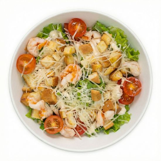 Салат Цезарь с креветкой