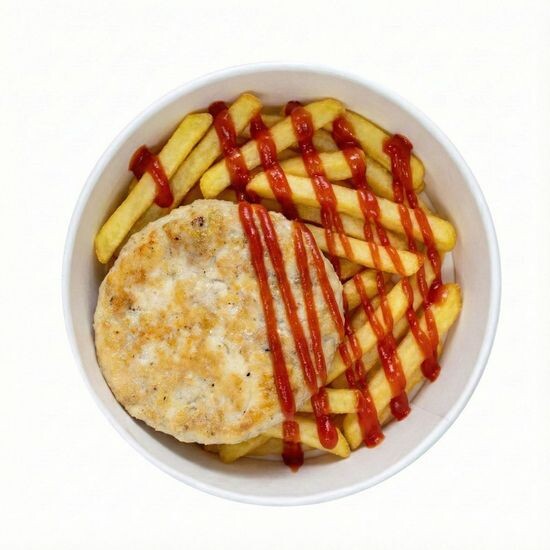 Куриная котлета с фри