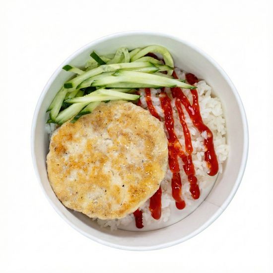 Куриная котлета с рисом