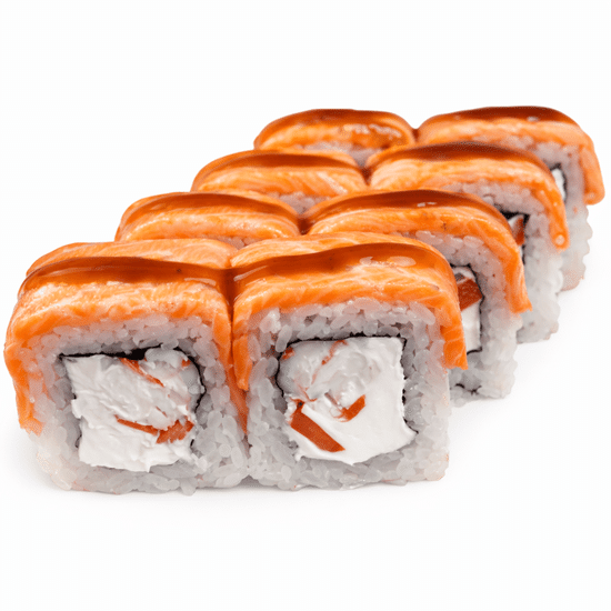 Ролл с креветкой и лососем