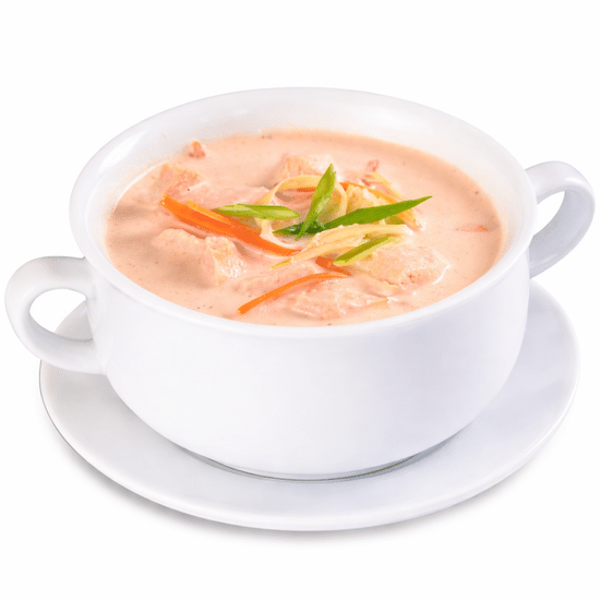 Суп сливочный с лососем