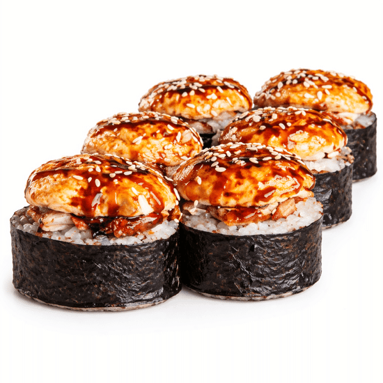 Ролл с угрем и лососем