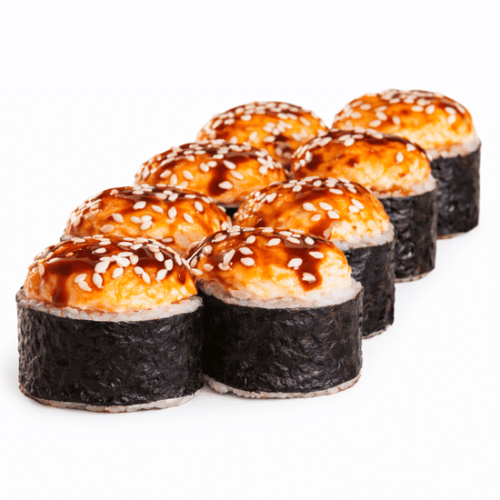 Ролл с окунем и креветкой