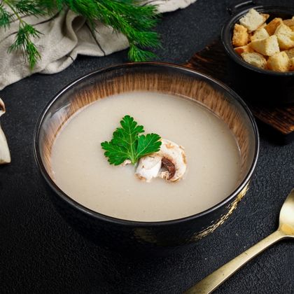 Грибной суп- пюре с шампиньонами и курицей