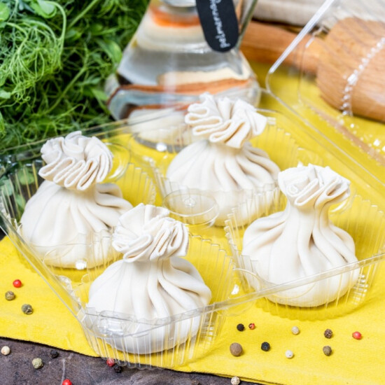 Хинкали с крабом (в сливках) 1шт