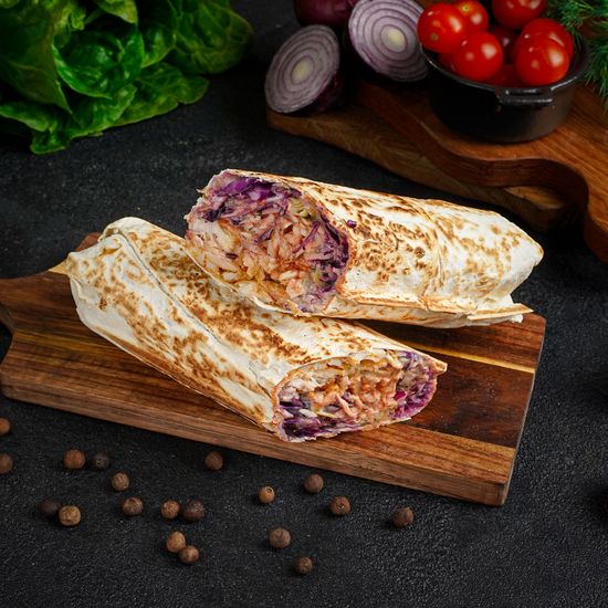 Шаурма в обычном лаваше