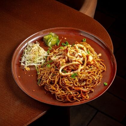 Лапша с морепродуктами