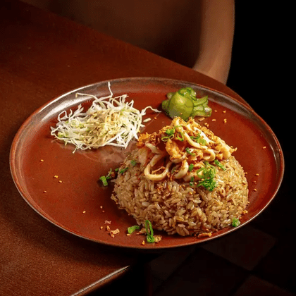 Жареный рис с морепродуктами