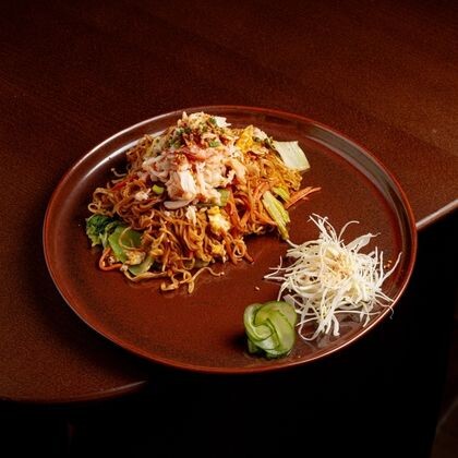 Лапша с крабом