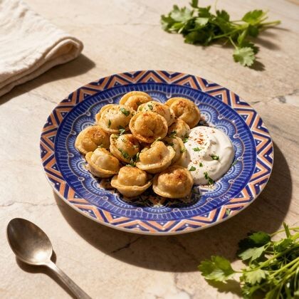 Пельмени домашние жареные