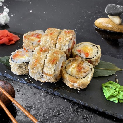 Чеддер темпура с беконом