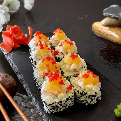 Тартар ролл с креветкой и крабом