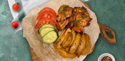 Филе бедра курицы картофелем