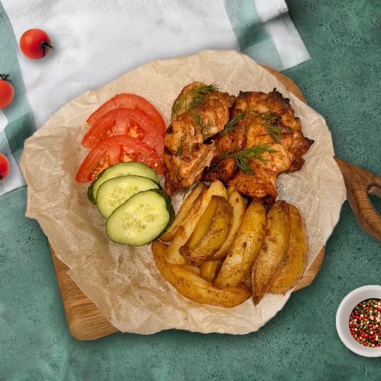 Филе бедра курицы картофелем