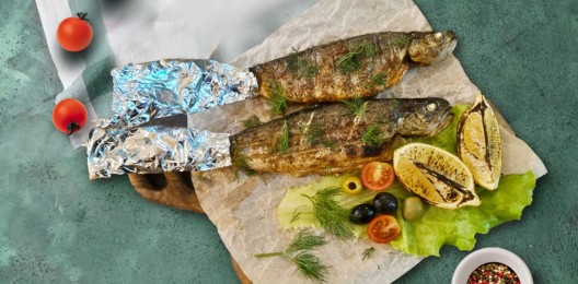 Речная форель на гриле