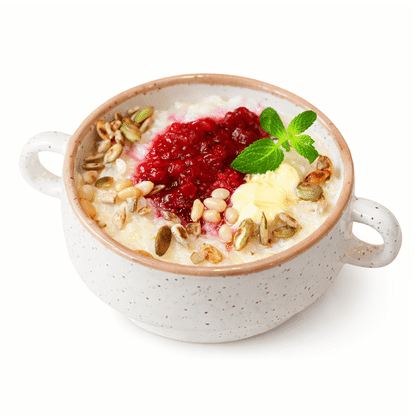 Каша Рисовая с Брусникой и Орехами