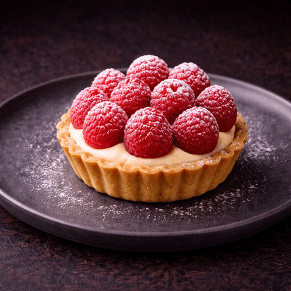 Десерт «Корзинка с малиной»