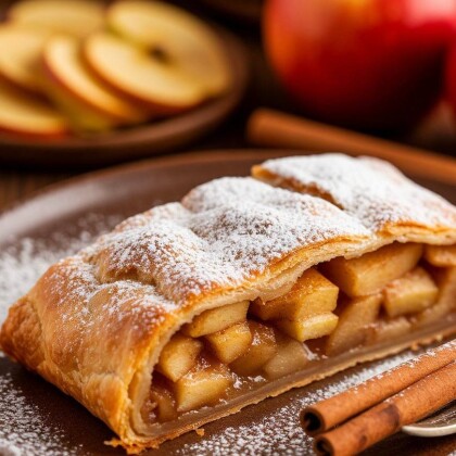 Штрудель с яблоком и корицей