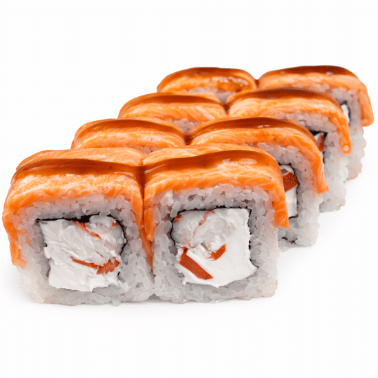 Ролл с креветкой и лососем