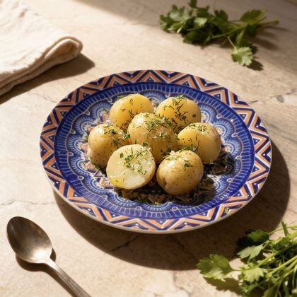 Картофель отварной с зеленью