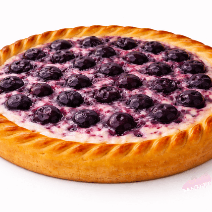 Пирог творожно-черничный