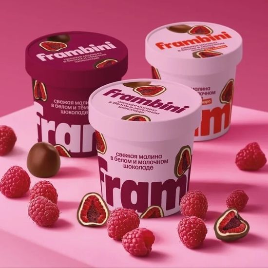 Малина в белом и молочном шоколаде Frambini