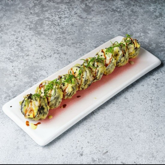 Хрустящий ролл с лососем