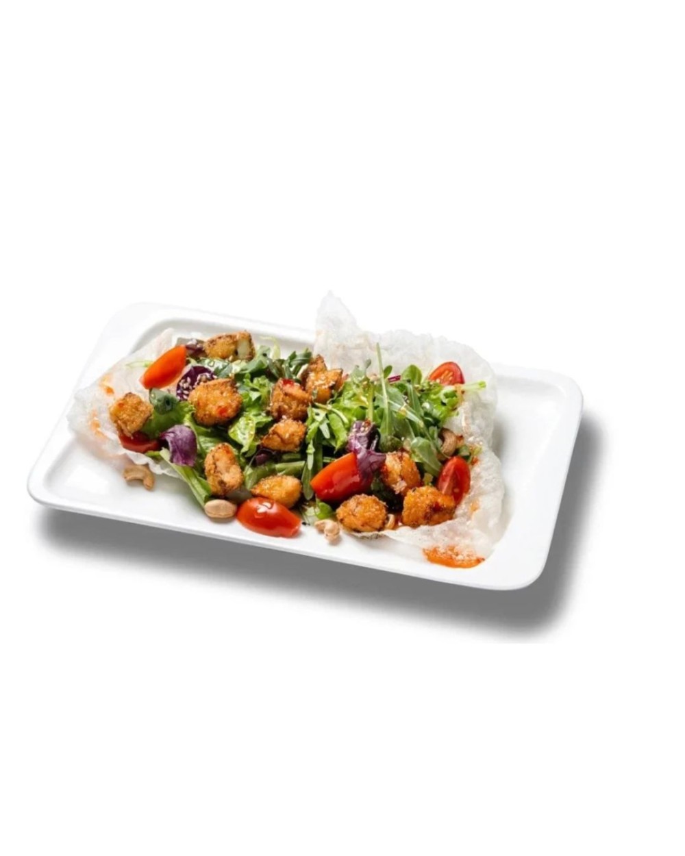 Салат с жареными кабачками