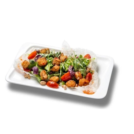 Салат с жареными кабачками